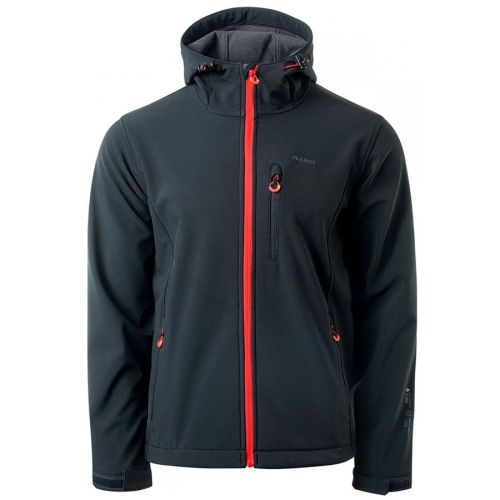 Kurtka męska Softshell Elbrus Iver - czarno-pomarańczowa