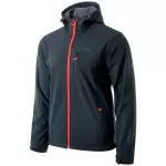 Kurtka męska Softshell Elbrus Iver - czarno-pomarańczowa Kurtka męska Softshell Elbrus Iver - czarno-pomarańczowa