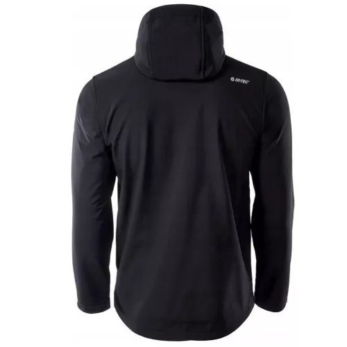 Kurtka męska Softshell Hi-Tec Caen - czarno-pomarańczowa