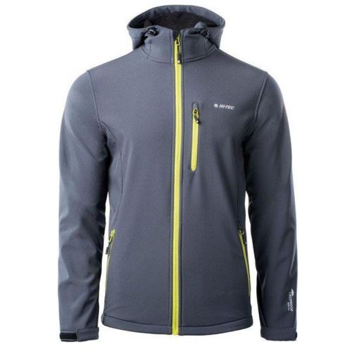 Kurtka męska Softshell Hi-Tec Caen - szaro-żółta