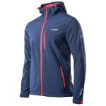 Kurtka męska Softshell Hi-Tec Caen - granatowo-pomarańczowa