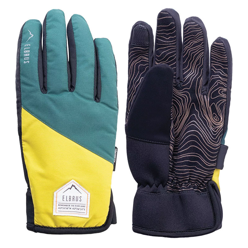 Zdjęcia - Rękawiczki Elbrus Rękawice narciarskie męskie  Pointe - zielono-żółte, Rozmiar L/XL 