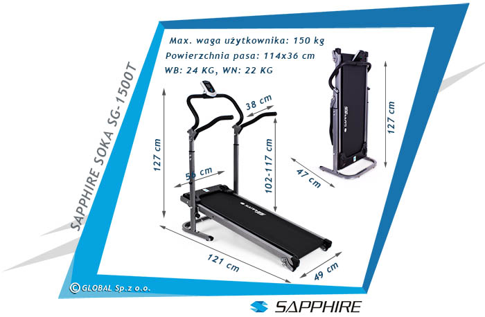 Bieżnia magnetyczna SG-1500 SOKA