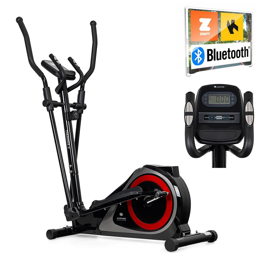 Orbitrek magnetyczny Sapphire SG-511E Thunder II Aplikacje Bluetooth - czerwony Orbitrek magnetyczny Sapphire SG-511E Thunder II Aplikacje Bluetooth - czerwony