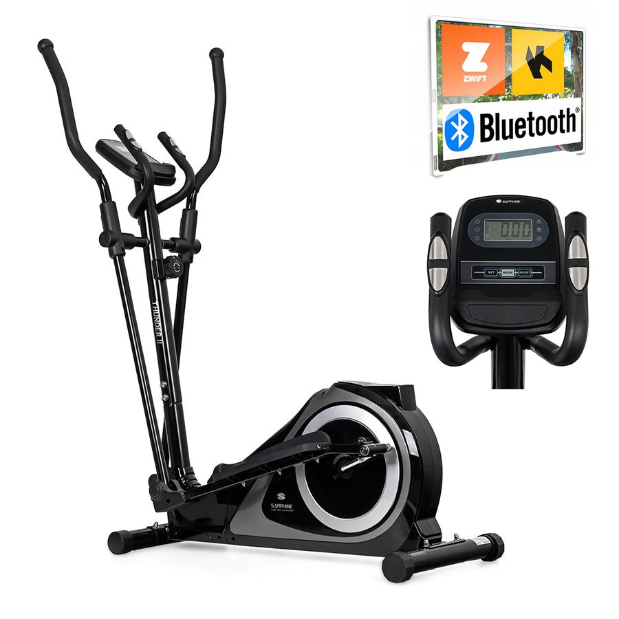 Orbitrek magnetyczny Sapphire SG-511E Thunder II Aplikacje Bluetooth - srebrny Orbitrek magnetyczny Sapphire SG-511E Thunder II Aplikacje Bluetooth - srebrny