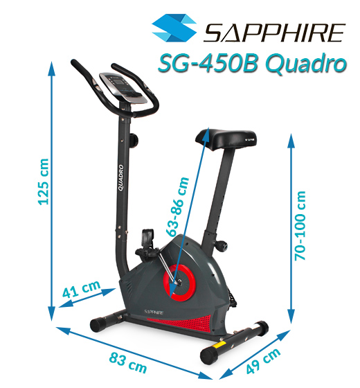 Rower magnetyczny Sapphire SG-450B Quadro - czerwony