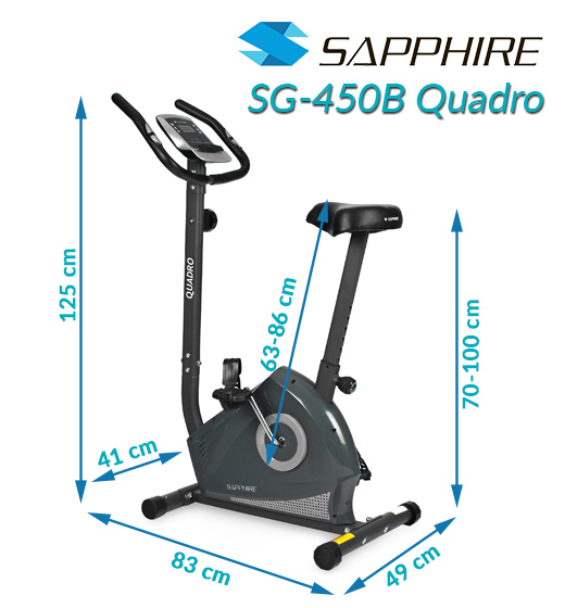 Rower magnetyczny Sapphire SG-450B Quadro - czerwony