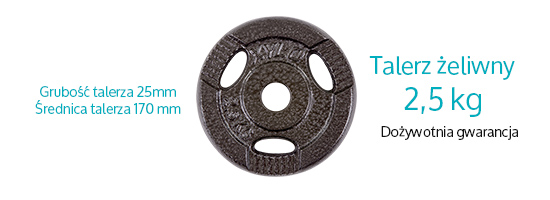 Obciążenie żeliwne 2,5 kg Xylo Obciążenie żeliwne 2,5 kg Xylo