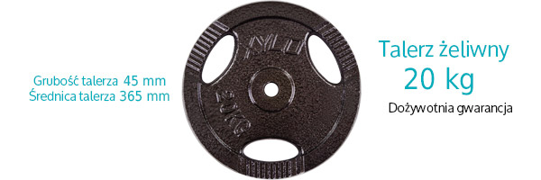 Obciążenie żeliwne 20 kg Xylo Obciążenie żeliwne 20 kg Xylo
