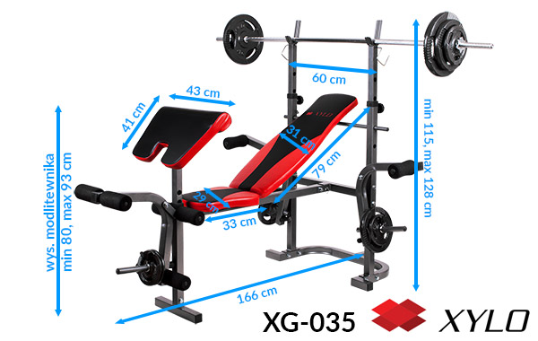 Zestaw obciążeń Xylo Master 58 kg Zestaw obciążeń Xylo Master 58 kg