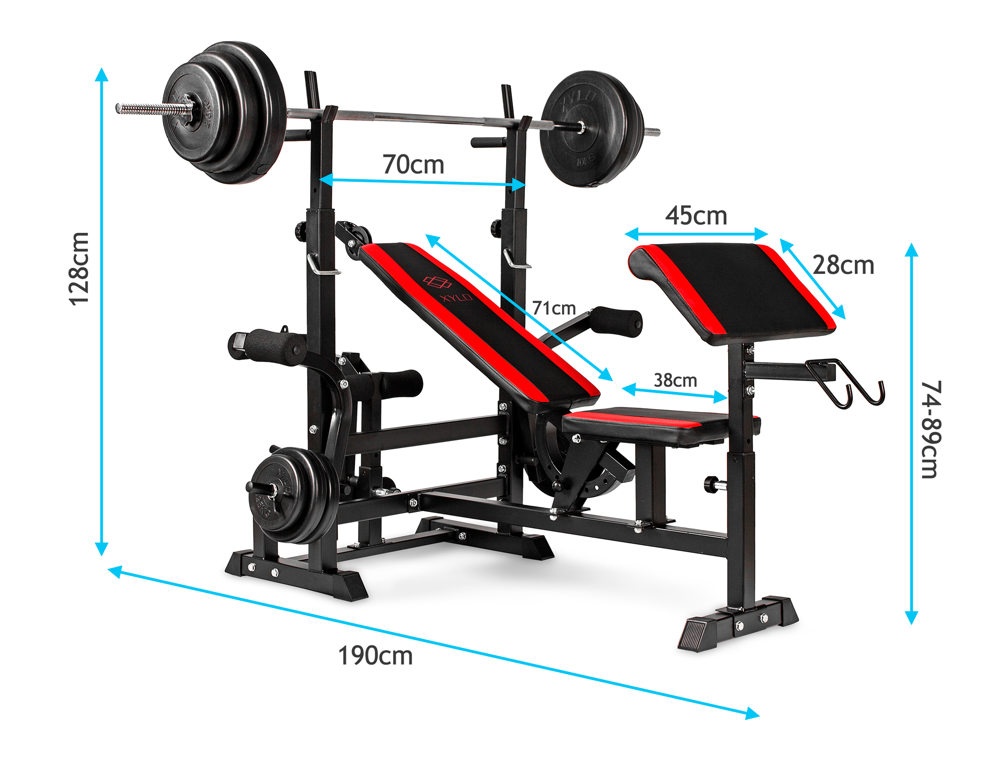 Zestaw obciążeń Xylo Solid 150 kg Zestaw obciążeń Xylo Solid 150 kg