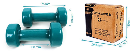 Hantle winylowe 2x3 kg Sapphire Hantle winylowe 2x3 kg Sapphire