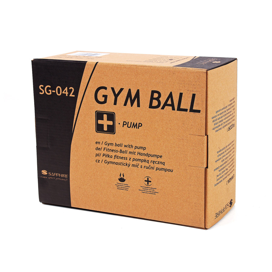 Piłka gimnastyczna 65 cm Sapphire SG-042 - czarna Piłka gimnastyczna 65 cm Sapphire SG-042 - czarna
