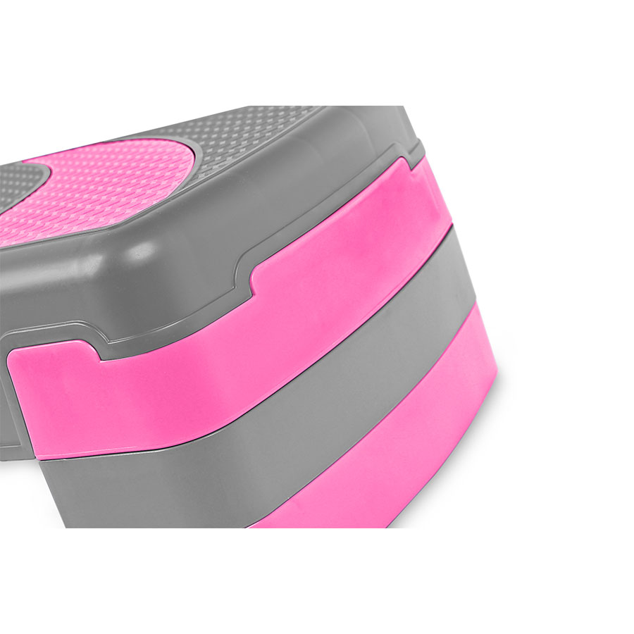 Step fitness trzystopniowy Sapphire SG-055 - różowy Step fitness trzystopniowy Sapphire SG-055 - różowy