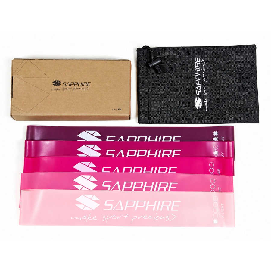 Zestaw gum oporowych Sapphire SG-1314 - różowe