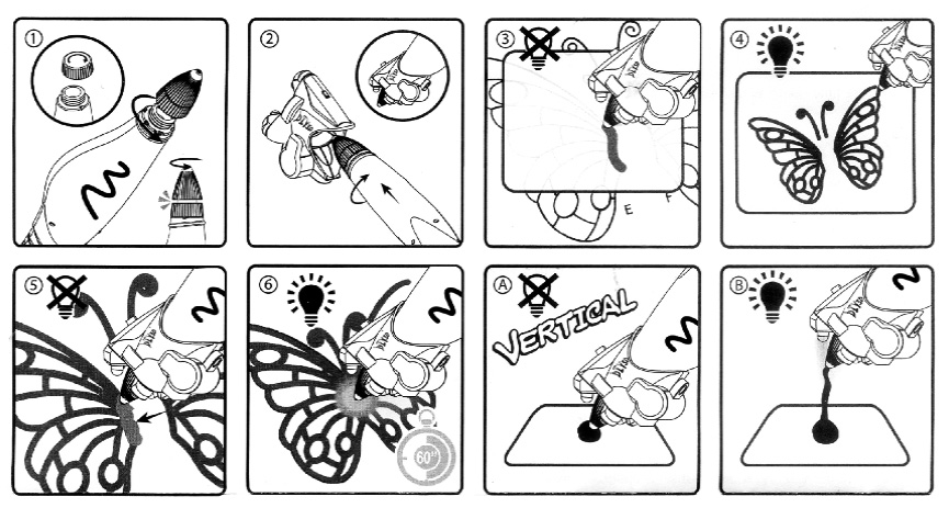 Magiczne żele - Zestaw 4 długopisów 3D DIY Magiczne żele - Zestaw 4 długopisów 3D DIY