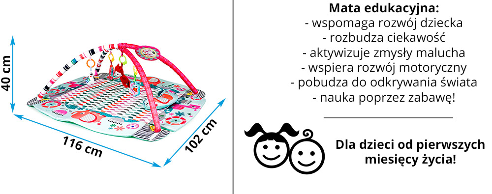 Mata edukacyjna CC9637 - miętowa Mata edukacyjna CC9637 - miętowa