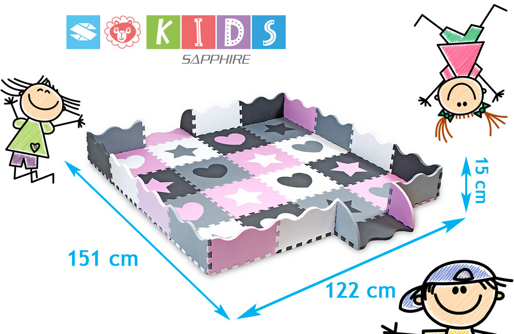Mata puzzle z obrzeżami Sapphire Kids SK-25 - figury Mata puzzle z obrzeżami Sapphire Kids SK-25 - figury