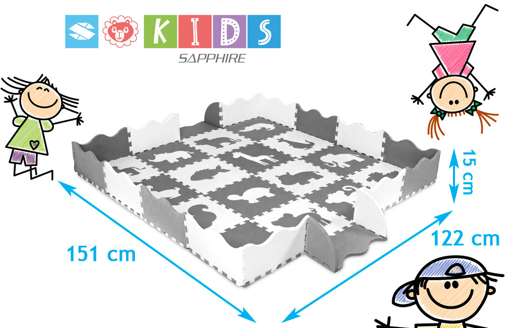 Mata puzzle z obrzeżami Sapphire Kids SK-26 - zwierzątka
