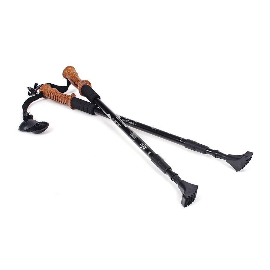 Kije do nordic walking/trekking Sapphire ST-070 + 2 pary końcówek - czarne